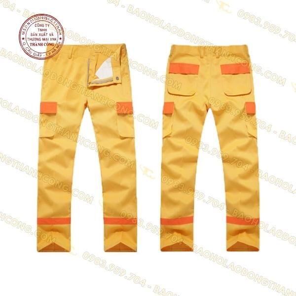 quan-bao-ho-lao-dong Quần bảo hộ lao động màu vàng cam mặc thoải mái